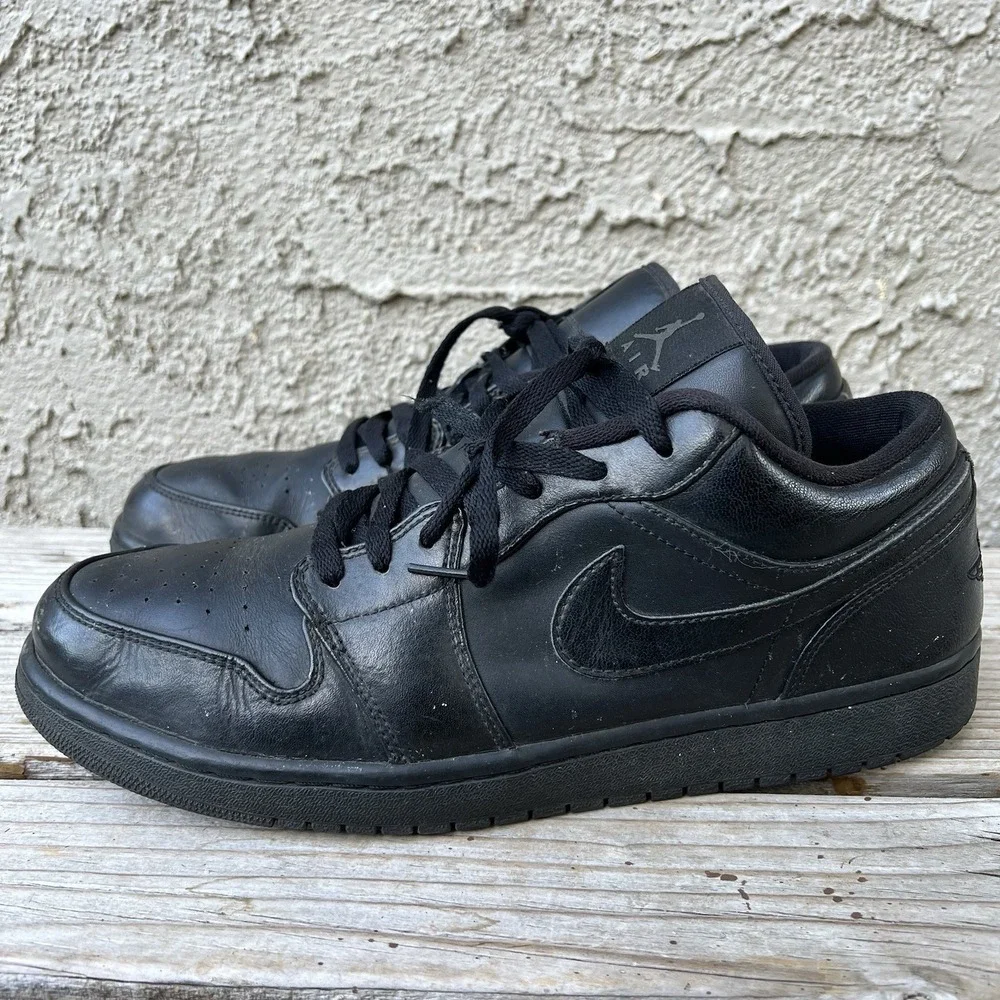 Air Jordan 1 Shoes Men Size 12 Low Triple Black 2022 553558-093